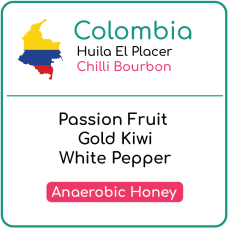 Colombia Huila El Placer Chilli Bourbon Anaerobic Honey