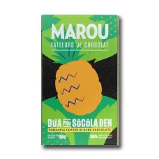 Marou Faiseurs de Chocolat Dried Pineapple coated in Dark chocolate (100g)